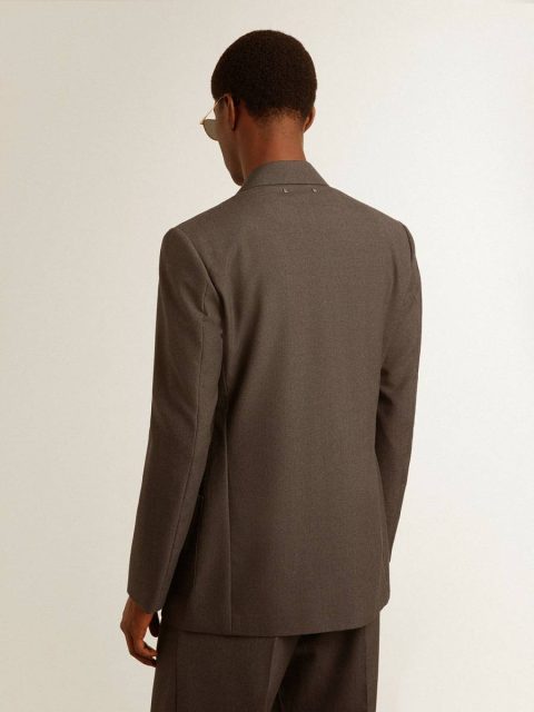 Blazers Men's Tailored Jacket In Anthracite Gray Virgin Wool Anthracite Gray Golden Goose Men - Image 4
