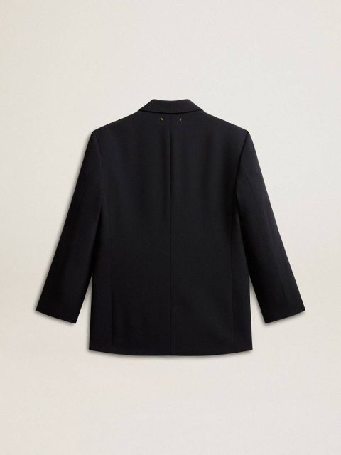 Blazers Women’s Black Wool-Blend Blazer Jacket Women Golden Goose Black - Image 2