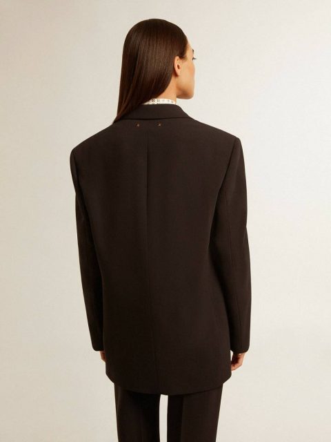 Blazers Women’s Black Wool-Blend Blazer Jacket Women Golden Goose Black - Image 5