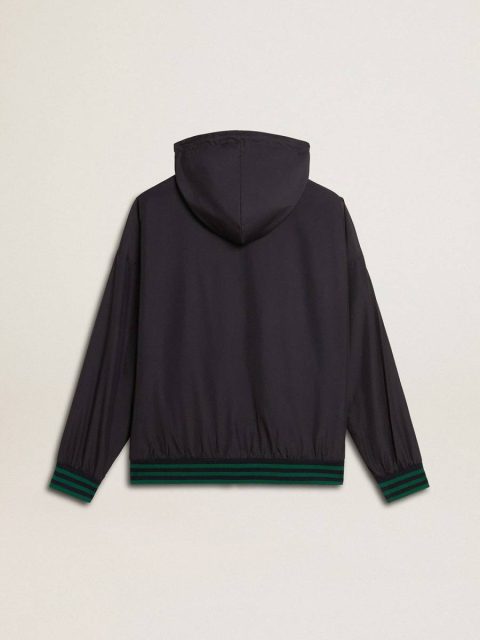 Blue And Green Golden Goose Women Men's Green And Blue Reversible Hooded Sweatshirt Sweatshirts - Image 3