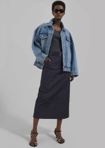 Blue Bottoms Dara Midi Skirt - Navy The Frankie Shop Women - Image 5