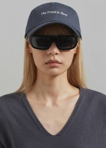 Blue Frankie Baseball Cap - Deep Navy Headwear Women The Frankie Shop - Image 3