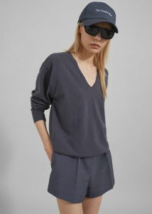 Blue Frankie Baseball Cap - Deep Navy Headwear Women The Frankie Shop - Image 4