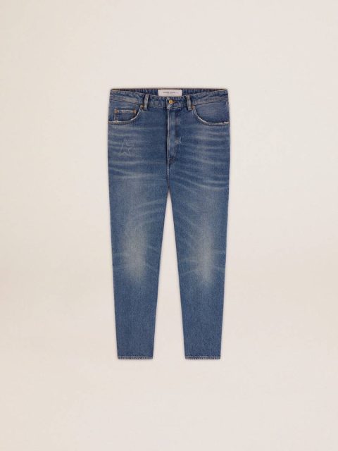 Blue Golden Goose Men Jeans & Pants Men's Slim Fit Jeans With Medium Wash