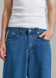 Blue Men Bottoms The Frankie Shop Connor Jeans - Medium Wash - Image 4