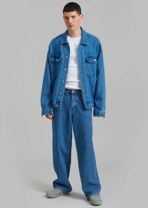 Blue Men Bottoms The Frankie Shop Connor Jeans - Medium Wash - Image 5