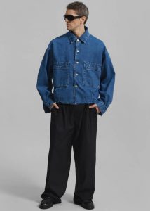 Blue Outerwear Miller Denim Jacket - Blue The Frankie Shop Men - Image 2