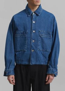Blue Outerwear Miller Denim Jacket - Blue The Frankie Shop Men - Image 4