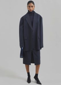 Blue Outerwear The Frankie Shop Women Brooklyn Blazer - Navy - Image 2