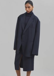 Blue Outerwear The Frankie Shop Women Brooklyn Blazer - Navy - Image 3