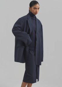 Blue Outerwear The Frankie Shop Women Brooklyn Blazer - Navy - Image 5