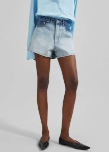 Blue The Frankie Shop Melina Denim Shorts - Light Wash Women Bottoms - Image 2
