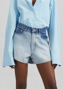 Blue The Frankie Shop Melina Denim Shorts - Light Wash Women Bottoms