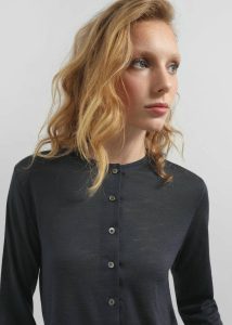 Blue The Frankie Shop Women Knitwear Vinni Thin Wool Cardigan - Navy - Image 3