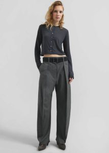 Blue The Frankie Shop Women Knitwear Vinni Thin Wool Cardigan - Navy - Image 4
