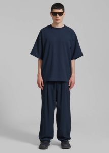 Blue Tops Eliott Crinkle Tee - Navy Men The Frankie Shop - Image 5