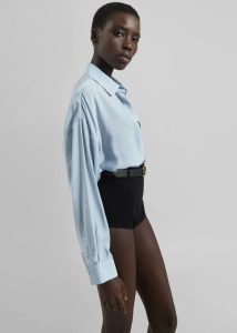 Blue Women Ascain Fluid Shirt - Sky Blue Tops The Frankie Shop - Image 2
