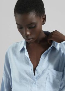 Blue Women Ascain Fluid Shirt - Sky Blue Tops The Frankie Shop - Image 5