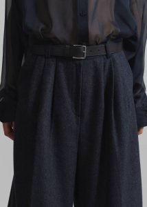 Blue Women Bottoms Aminah Trousers - Navy The Frankie Shop - Image 3