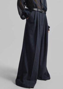 Blue Women Bottoms Aminah Trousers - Navy The Frankie Shop - Image 5