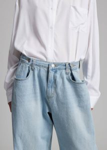 Blue Women Hayla Denim Pants - Light Wash The Frankie Shop Bottoms - Image 4