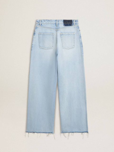 Blue Women Women’s Pants In Lived-In Effect Denim Golden Goose Jeans & Pants - Image 5