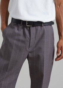 Boone Suit Pants - Grey Stripe Grey The Frankie Shop Men Bottoms - Image 3