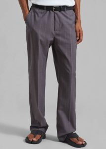 Boone Suit Pants - Grey Stripe Grey The Frankie Shop Men Bottoms - Image 4