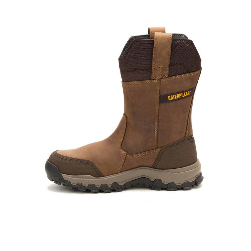 Boots Bison Men Threshold Rebound Pull-On Waterproof Steel Toe Work Boot Cat - Image 4
