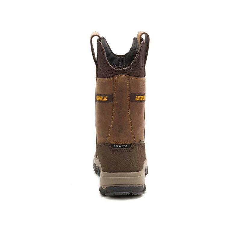 Boots Bison Men Threshold Rebound Pull-On Waterproof Steel Toe Work Boot Cat - Image 5