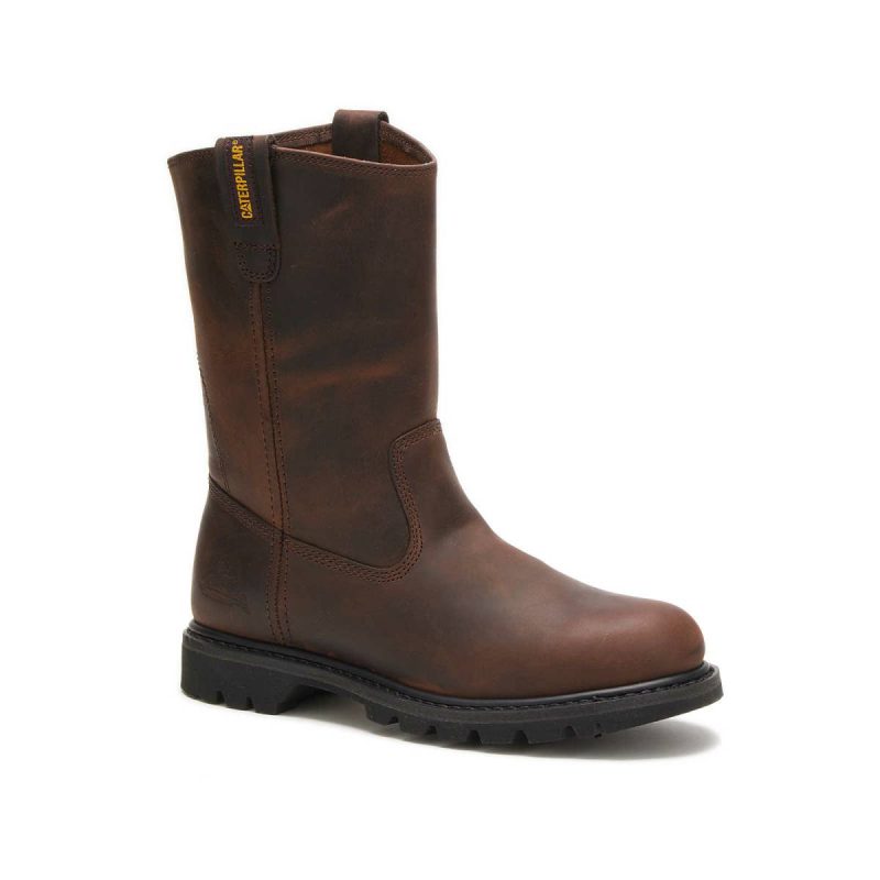 Boots Brown Men's Revolver Work Boot Men Cat - Image 3