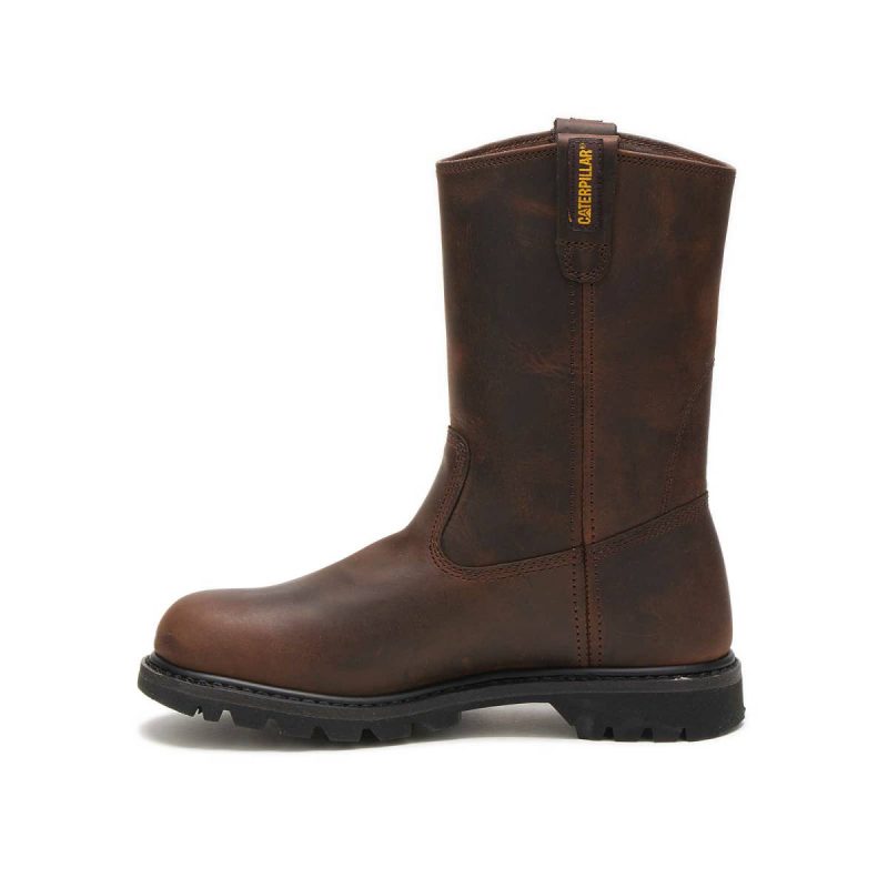 Boots Brown Men's Revolver Work Boot Men Cat - Image 4