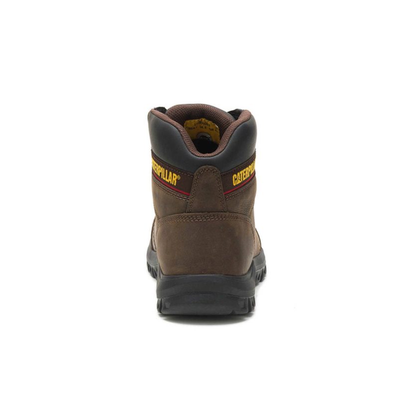 Boots Cat Seal Brown Men Men's Outline Steel Toe Work Boot - Image 5