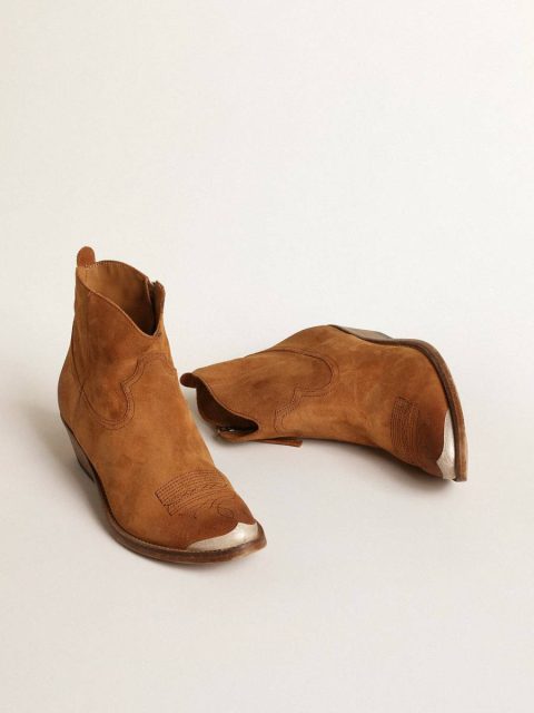 Boots Golden Goose Women Young Ankle Boots In Cognac-Colored Suede - Image 2