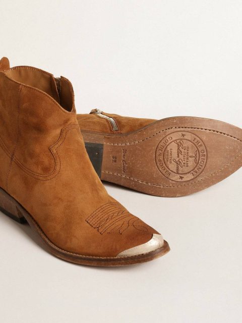 Boots Golden Goose Women Young Ankle Boots In Cognac-Colored Suede - Image 3