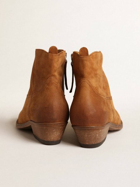Boots Golden Goose Women Young Ankle Boots In Cognac-Colored Suede - Image 4
