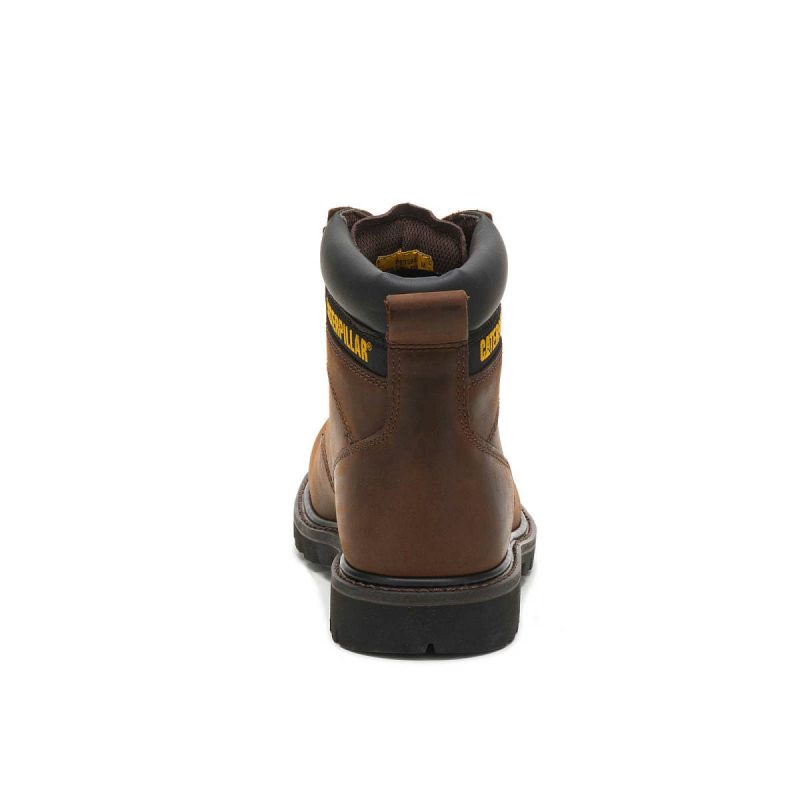 Boots Men Dark Brown Men's Second Shift Steel Toe Work Boot Cat - Image 5