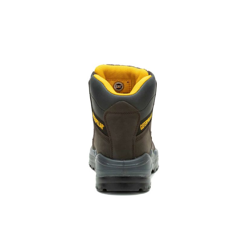 Boots Men's Striver Steel Toe Work Boot Men Cat Brown - Image 5