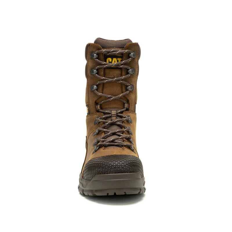 Boots Real Brown Men Men's Accomplice X 8" Waterproof Steel Toe Work Boot Cat - Image 3