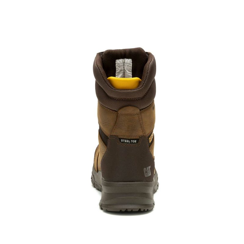 Boots Real Brown Men Men's Accomplice X 8" Waterproof Steel Toe Work Boot Cat - Image 5