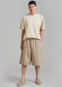 Bottoms Adan Bermuda Shorts - Beige Beige Men The Frankie Shop