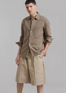 Bottoms Adan Bermuda Shorts - Beige Beige Men The Frankie Shop - Image 4