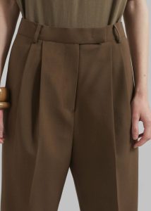 Bottoms Bea Suit Pants - Chocolate Women Brown The Frankie Shop - Image 3