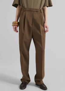 Bottoms Bea Suit Pants - Chocolate Women Brown The Frankie Shop - Image 5