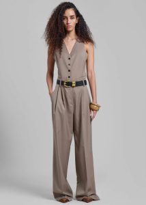 Bottoms Beige Jorae Pleated Trousers - Taupe Women The Frankie Shop