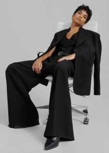 Bottoms Black Lillian Wide Trousers - Black The Frankie Shop Women - Image 2