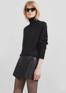 Bottoms Black Women Cleo Leather Mini Wrap Skirt - Black The Frankie Shop - Image 2