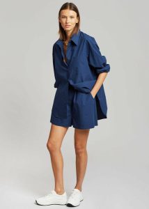Bottoms Blue Lui Organic Cotton Boxer Short - Navy Women The Frankie Shop