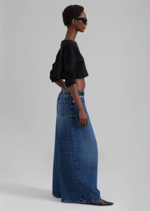 Bottoms Blue Women Sasha Wide Leg Jeans - Dark Blue The Frankie Shop - Image 4