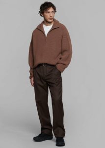 Bottoms Brown Mason Wool Trousers - Brown Men The Frankie Shop